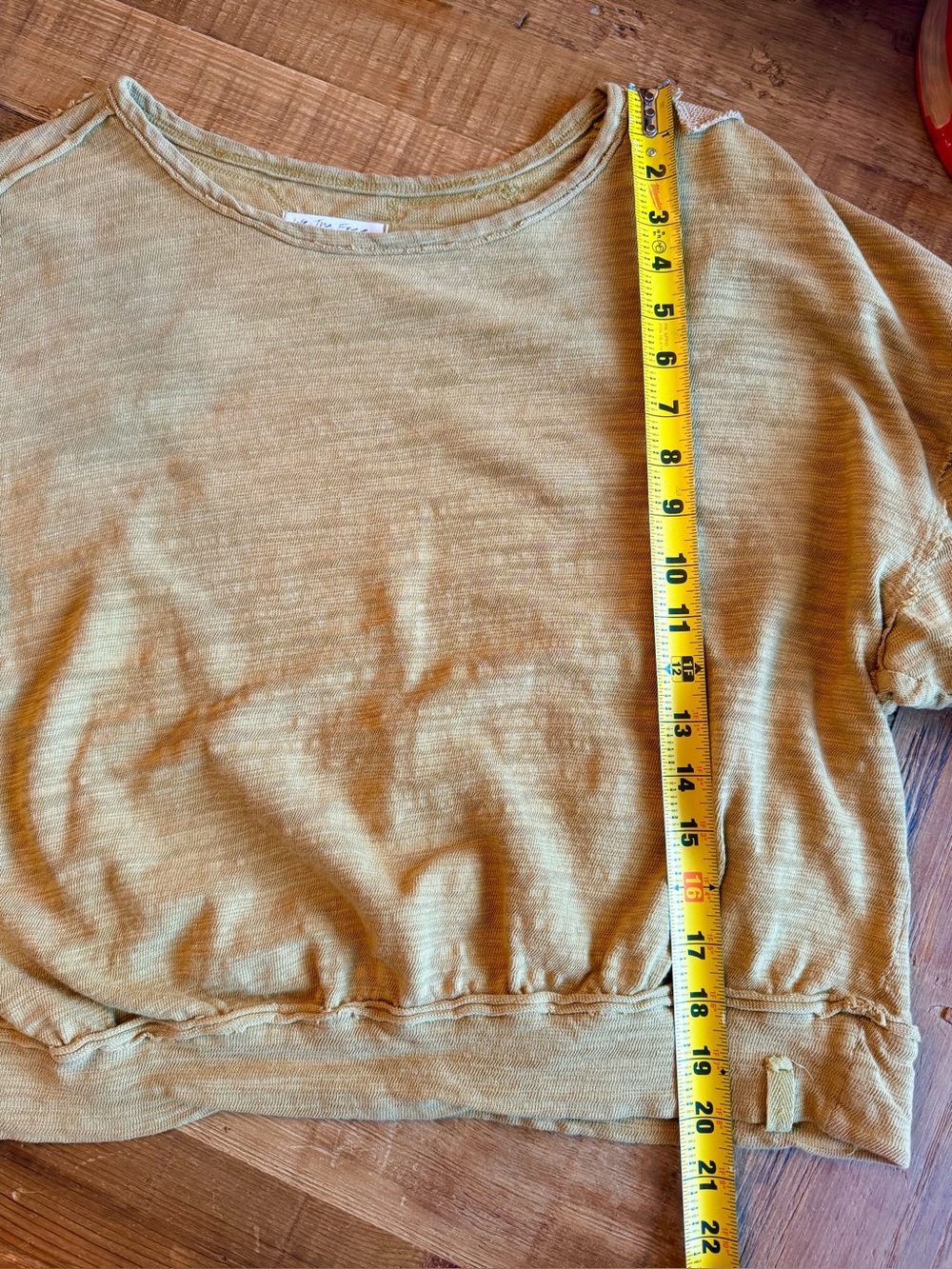 We The Free | Free People 5 Star Long Sleeve Tee. Golden Palm. Women’s Sz-M - Picture 9 of 11